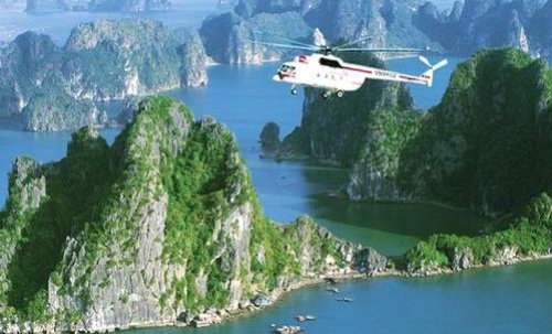 Halong Bay Tours on interesting from a helicopter